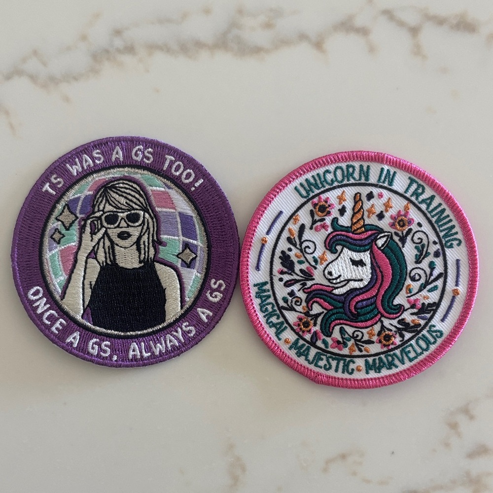 Taylor Swift and Unicorn Embroidered Patches Set